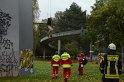 Einsatz BF Hoehenretter Koelner Seilbahn Hoehe Zoobruecke P2207